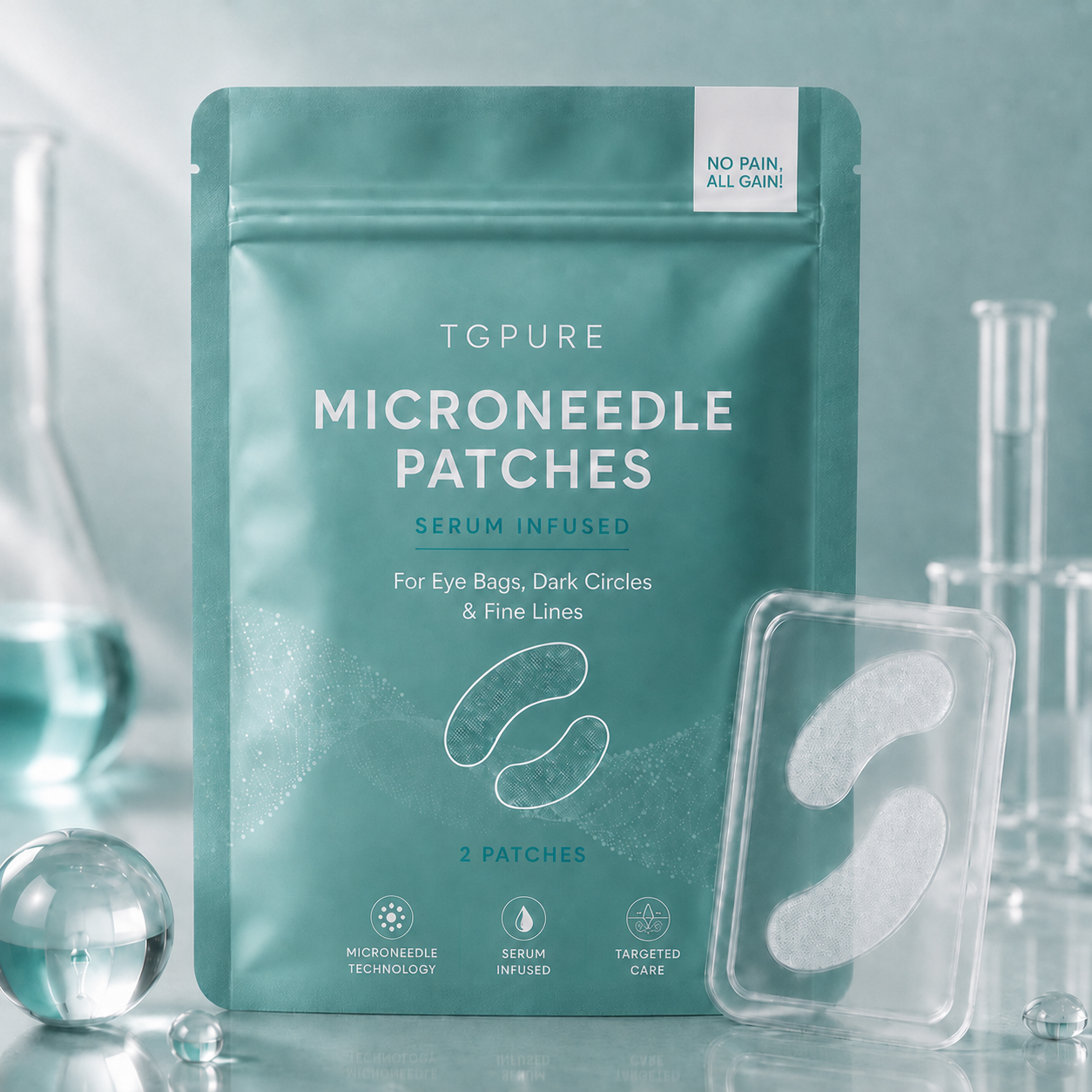 Dissolving Microneedle Eye Patches