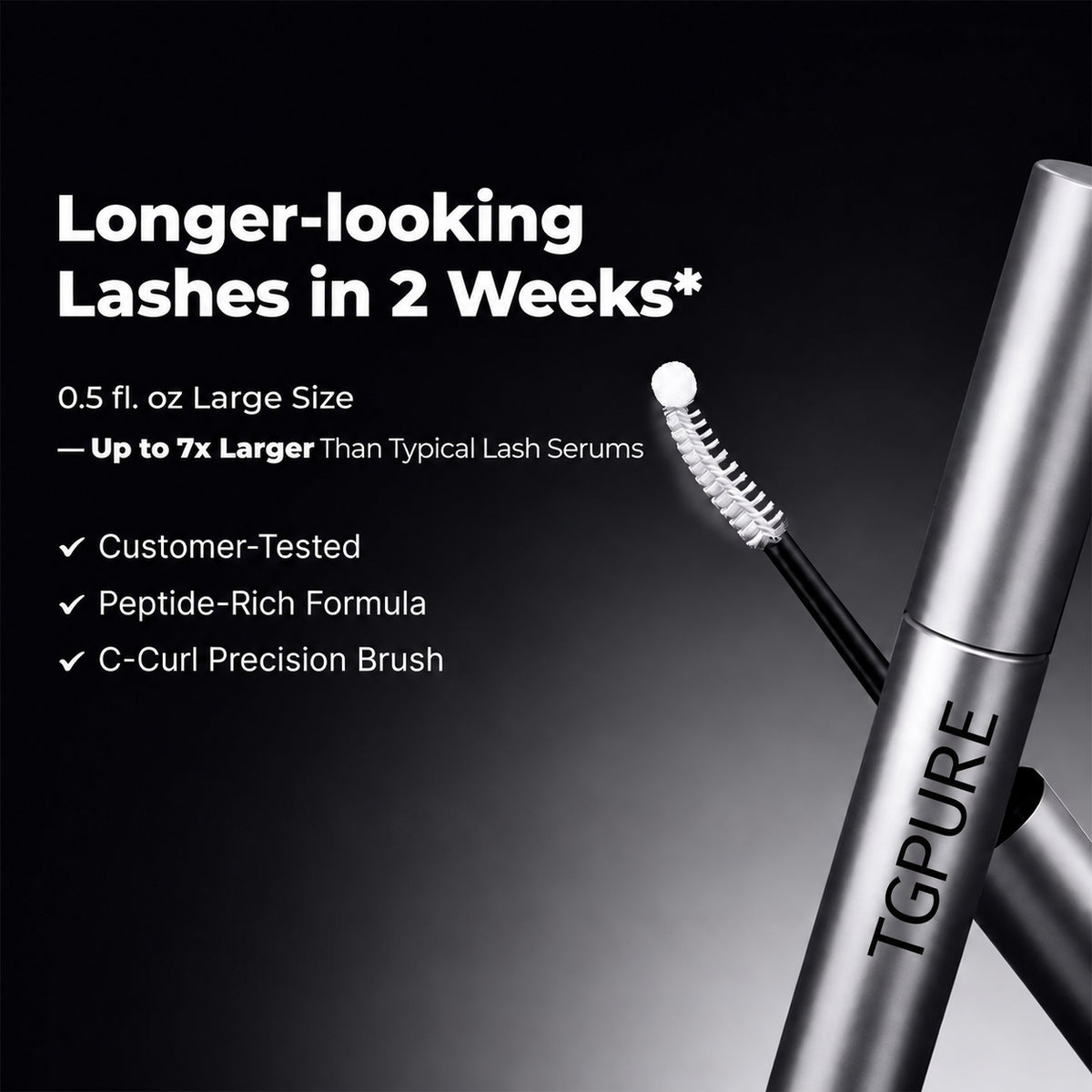 Eyelash Growth Serum- Safe & Gentle Lashes Care, Fuller, Thicker in 2 Weeks, Non-Prostaglandin